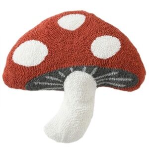 Mainstays 17" x 17" Mushroom Decorative Pillow, Canyon Red